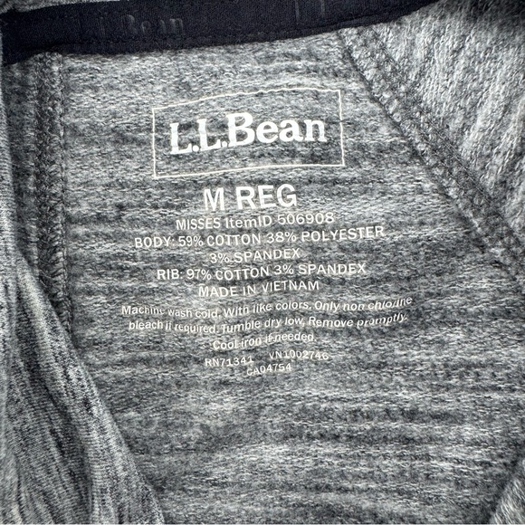 L.L. Bean Cozy Cowl Neck Pullover Sweatshirt Gray Marl | Medium - Picture 6 of 11